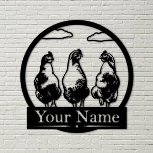 Chicken Hens Farm Metal Signs House Warming Gift for Farmer Rustic Farm Decor 2