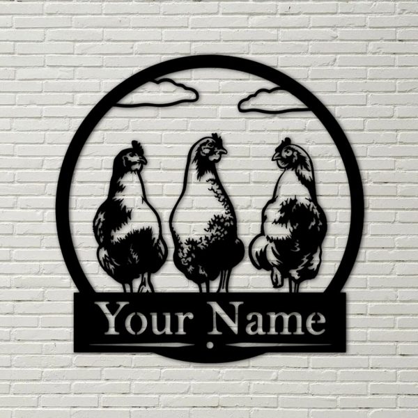 Chicken Hens Farm Metal Signs House Warming Gift for Farmer Rustic Farm Decor