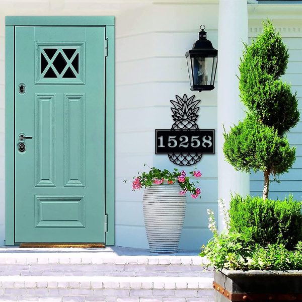 Custom Pineapple Address Sign House Number Plaque Home Decor