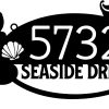 Personalized Mermaid And The Sea Custom Metal Address Sign House Number Plaque 2