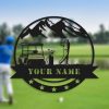 19th Hole Golf Metal Sign Personalized Name Golfer Signs Wall Decor Gift for Man 3