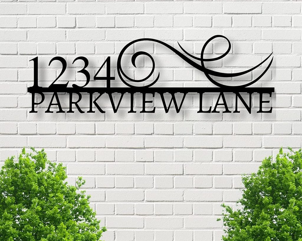 Custom Street Address Sign Modern House Number Signs Outdoor Decor House Warming Gift