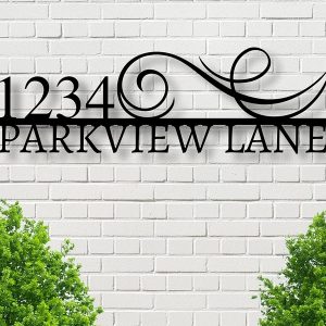 Custom Street Address Sign Modern House Number Signs Outdoor Decor House Warming Gift