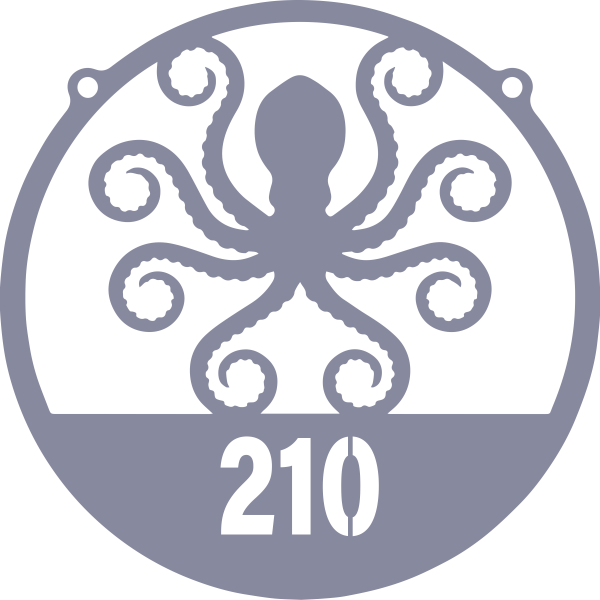 Personalized Octopus Kraken Address Sign Custom Gigantic Octopus House Number Nautical Theme Address Plaque