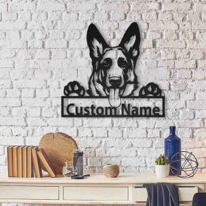 3 Personalized German Shepherd Dog Metal Sign Art Animal Funny Fathers Day Gift Pet Gift