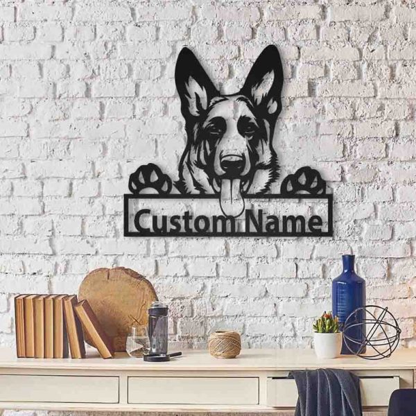 German Shepherd Dog Personalized Metal Sign Art Animal Funny | Father’s Day Gift | Pet Gift
