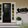 Personalized Mermaid And The Sea Custom Metal Address Sign House Number Plaque 4