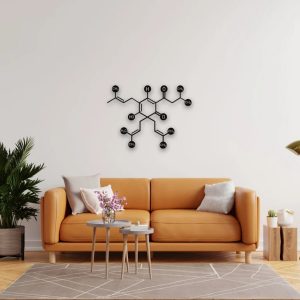 Beer Molecule Metal Wall Art Laser Cut Metal Sign Biology Chemistry Art Decor for Room 2