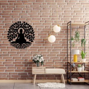 Buddha Metal Art Laser Cut Metal Signs for Yoga Studio Decor Gift for Yoga Lover 3