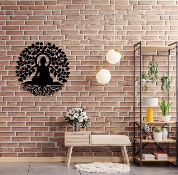 Buddha Metal Art Laser Cut Metal Signs for Yoga Studio Decor Gift for Yoga Lover