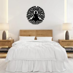 Buddha Metal Art Laser Cut Metal Signs for Yoga Studio Decor Gift for Yoga Lover 5