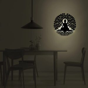 Buddha Metal Art Laser Cut Metal Signs for Yoga Studio Decor Gift for Yoga Lover 6