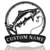 Chinook Salmon Fish Metal Sign Outdoor Decor Funny Fishing Signs1