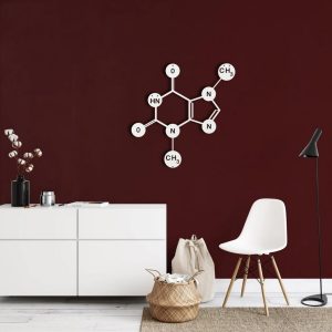 Chocolate Molecule Metal Wall Art Laser Cut Metal Sign Biology Chemistry Art Decor for Room 3