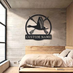 Cross Archery Personalized Duck Hunting Metal Sign Custom Name Hunter Sign Wall Decor 2