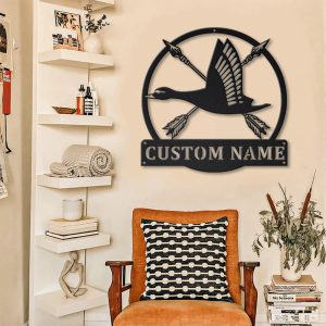Cross Archery Personalized Duck Hunting Metal Sign Custom Name Hunter Sign Wall Decor 4