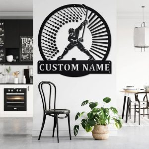 Custom Hockey Player Metal Sign Wall Art Decor Home Birthday Gift