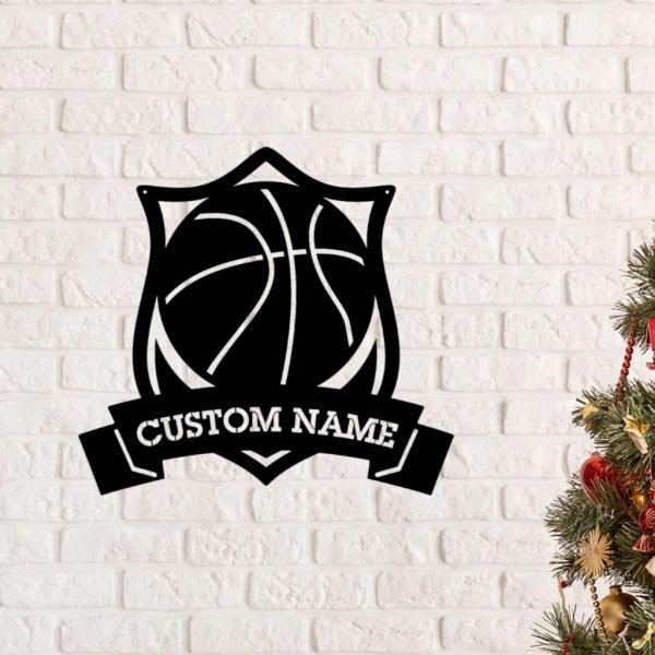 Custom Metal Basketball Sign Wall Art Decor Home Gift for Player