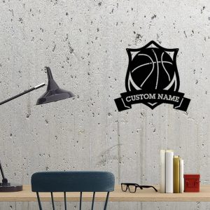 Custom Metal Basketball Sign Wall Art Decor Home Gift for Player