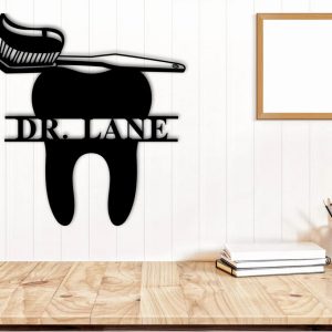 Custom Name Dentist Sign Dental Office Wall Decor Dental Hygienist Gift Idea