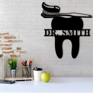 Custom Name Dentist Sign Dental Office Wall Decor Dental Hygienist Gift Idea 2