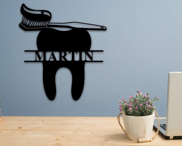 Custom Name Dentist Sign Dental Office Wall Decor Dental Hygienist Gift Idea