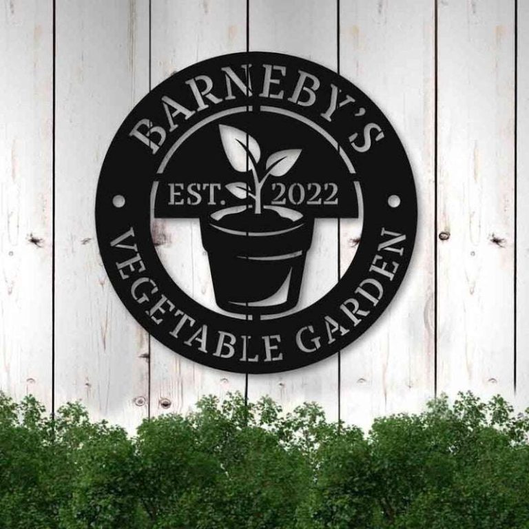 Custom Name Garden Metal Sign For Gardeners Custom Laser Cut Metal
