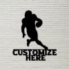 Customize football Player Metal Name Sign Wall Decor Gift for Football Lover Fan Gifts