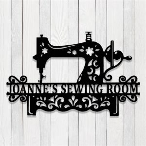 Customized Sewing Machine Metal Sign Personalized Sewing Metal Wall Art Decor Sewing Room Decor Custom