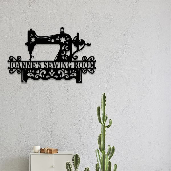 Customized Sewing Machine Metal Sign Personalized Sewing Metal Wall Art Decor Sewing Room Decor Custom