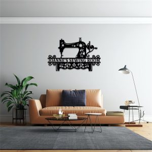 Customized Sewing Machine Metal Sign Personalized Sewing Metal Wall Art Decor Sewing Room Decor Custom