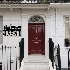 Deer Address House Number Custom Metal Address Sign Outdoor Decor 2