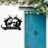Deer Family Personalized Metal Wall Art Custom Family Name sign Decor Home 1