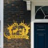 Deer Family Personalized Metal Wall Art Custom Family Name sign Decor Home 3