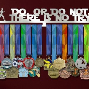 Do Or Do Not Motivation Medal Holder Display Wall Rack Frame Gift for Runner