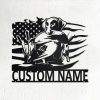 Duck Hunting Metal Wall Art Hunting Dog Personalized Hunter Name Sign 1