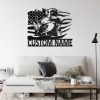 Duck Hunting Metal Wall Art Hunting Dog Personalized Hunter Name Sign 2