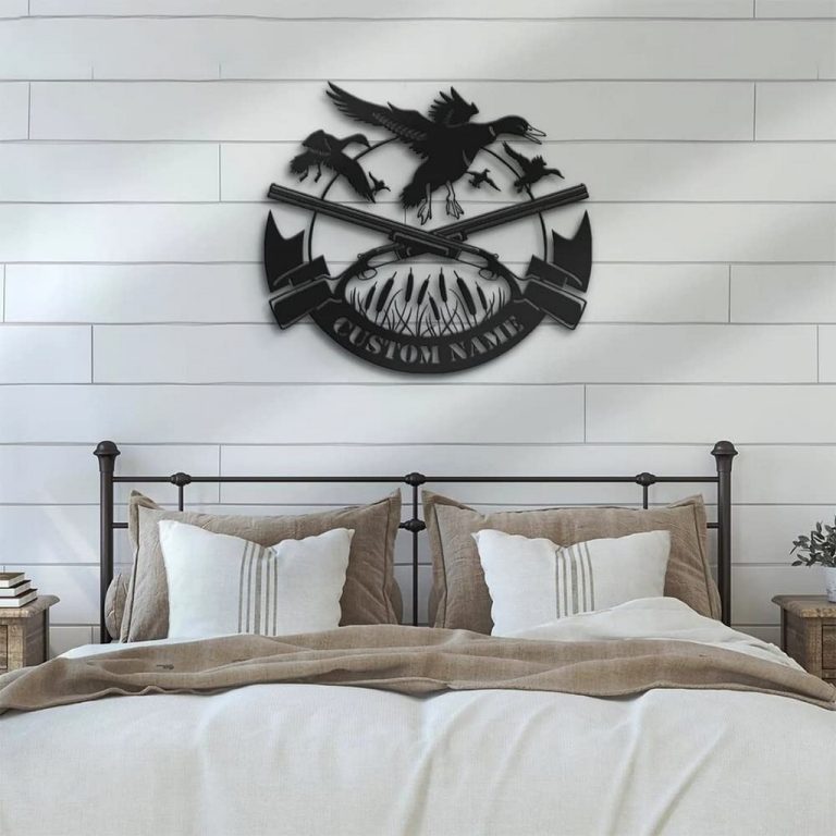 Duck Hunting Personalized Metal Sign Custom Hunter Name Signs Wall Home Decor Gifts for Dad