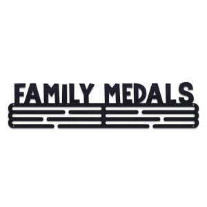 Family Medals Medal Hanger Display Wall Rack Frame With 12 Hooks For Gymnastics