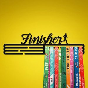 Finisher Medal Hanger Holder Display Wall Rack Frame With 12 Hooks For Gymnastic 1