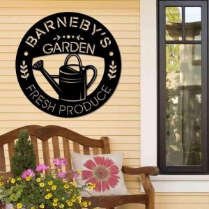 Garden Welcome Sign Personalized Metal Gardening 6