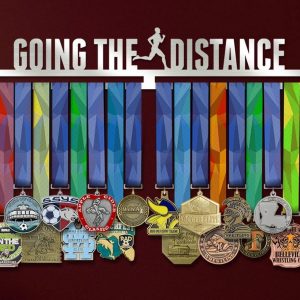 Going The Distance Medal Hanger Display Wall Rack Frame Motivational for Runner