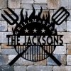 Grill Master BBQ Custom Outdoor Metal Signs Grill Gifts for Dad Backyard Metal Sign 2 1