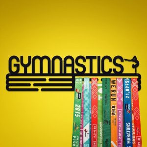 Gymnastics Medal Hanger Display Wall Rack Frame With 12 Hooks For Gymnastic Lover