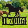 Horse Address Sign Custom House Number Signs Home Decor Gift for Horse Lover 1