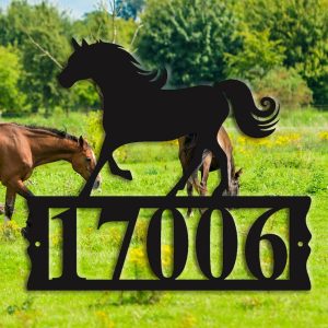 Horse Address Sign Custom  House Number Signs Home Decor Gift for Horse Lover
