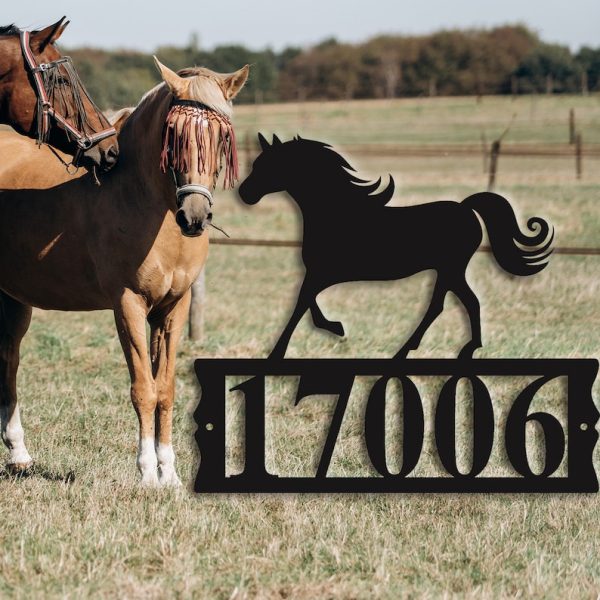 Horse Address Sign Custom  House Number Signs Home Decor Gift for Horse Lover