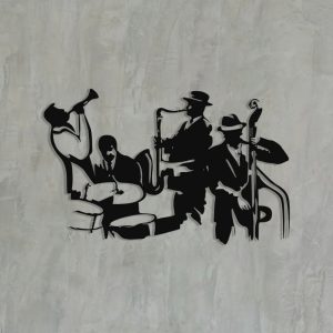 Jazz Group Metal Sign Laser Cut Metal Signs Mancave Decor Gift for Jazz Lover