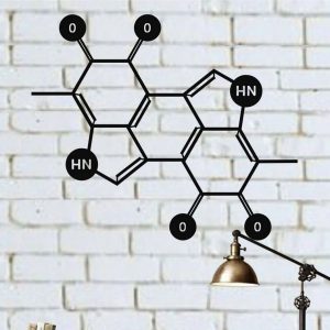 Melanin Molecule Metal Wall Art Laser Cut Metal Sign Science Art Chemistry Art Decor for Room 1