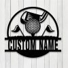Metal Golf Sign 19th Hole Personalized Golfer Name Signs Gift for Dad 1